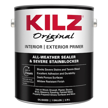 Kilz Premium KILZ Original Interior/Exterior White Flat Oil-Based Alkyd Oil Primer 1 gal 10091